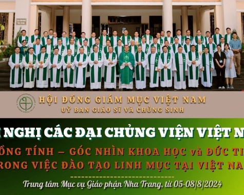 HỘI NGHỊ CÁC ĐẠI CHỦNG VIỆN TẠI VIỆT NAM NĂM 2024 - ĐỒNG TÍNH DƯỚI GÓC NHÌN KHOA HỌC VÀ ĐỨC TIN TRONG VIỆC ĐÀO TẠO LINH MỤC TẠI VIỆT NAM