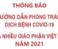 Thông báo hướng dẫn phòng tránh dịch bệnh Covid-19 của nhiều Giáo phận Việt Nam năm 2021