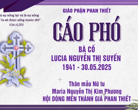 CÁO PHÓ – BÀ CỐ LUCIA NGUYỄN THỊ SUYẾN