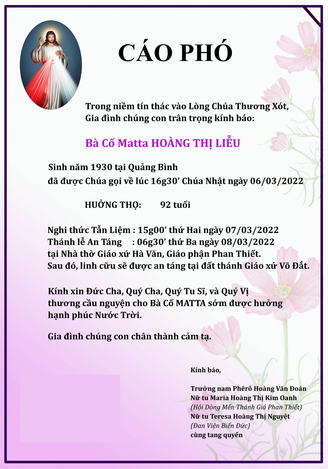 Bà Cô Matta Hoang Thi Lieu (1)