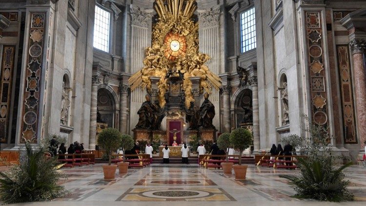 Lễ Lá trong đền thờ Thánh Phêrô 2020  (Vatican Media)