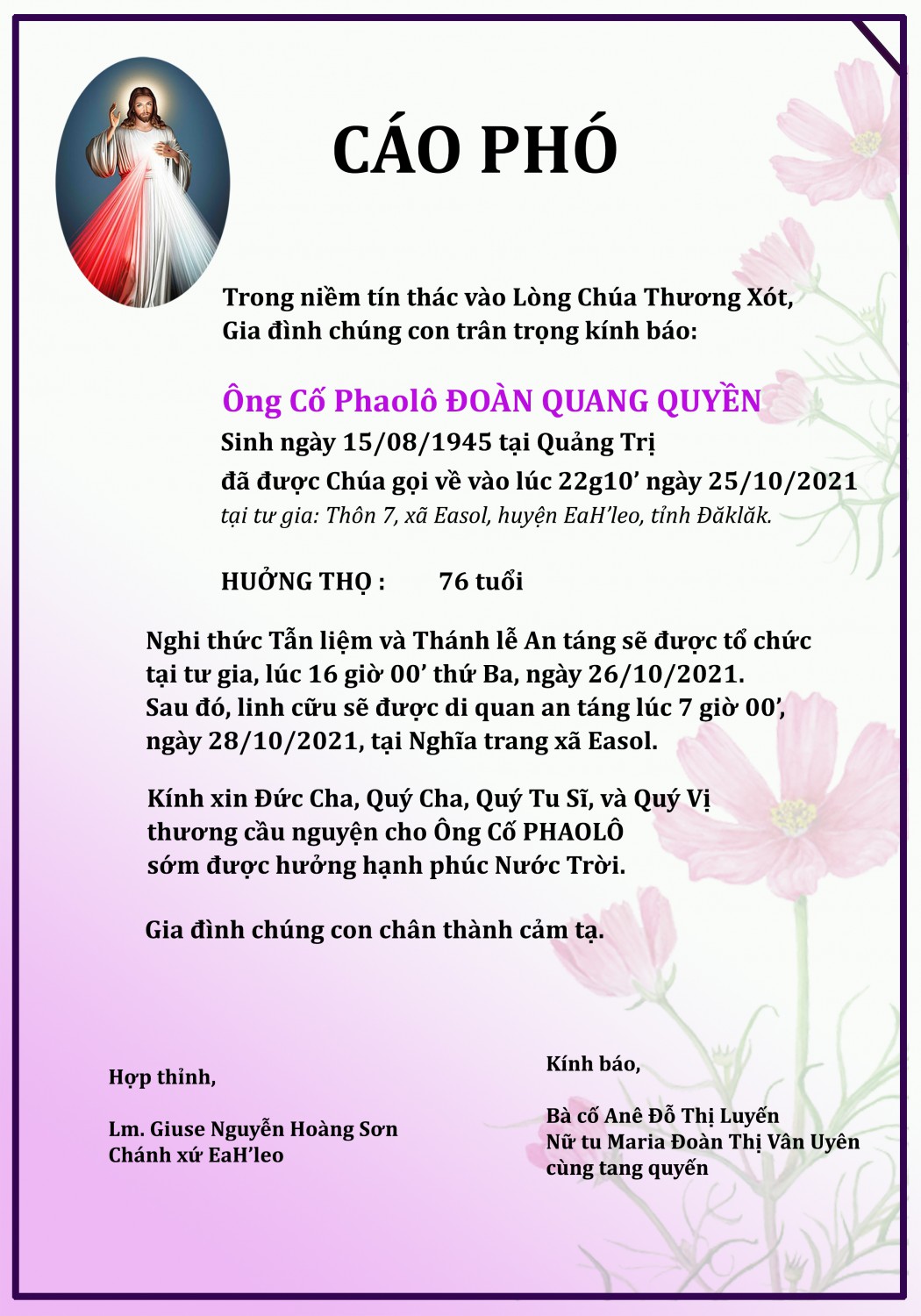 Ông Cố Phaolo Doan Quang Quyen